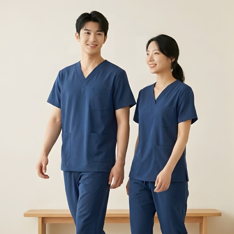 Women's Short-Sleeve Summer Green Thin Nurse Uniform Set, New Workwear, Blue Maternity Scrub Suit Women's Short-Sleeve Summer Green Thin Nurse Uniform Set, New Workwear, Blue Maternity Scrub Suit