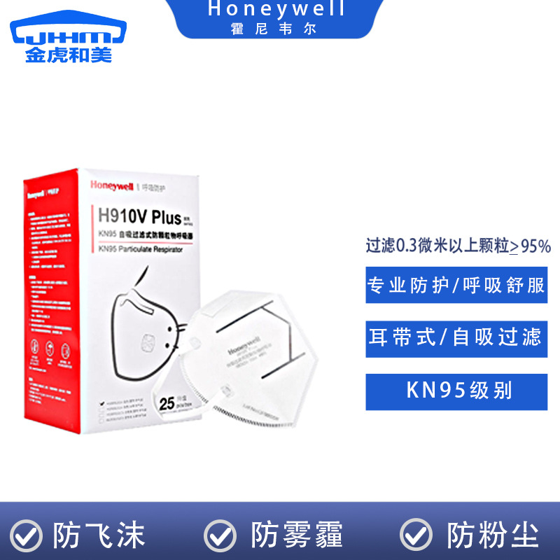 霍尼韦尔头戴式耳戴式折叠式H910Plus5200 72N95滤棉防尘口罩批发