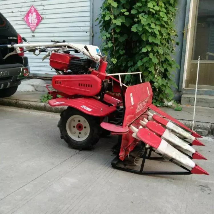 Máquina de corte y secado de arroz tipo empuje manual maíz maní cortador y secador de gasolina móvil cosechadora de arroz