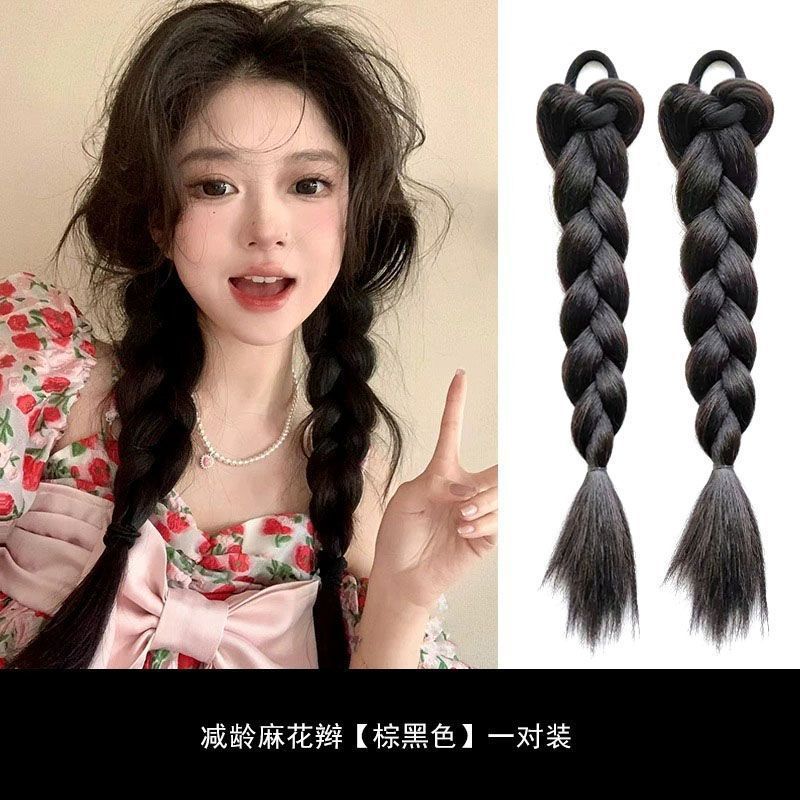 트위스트 브레이드[브라운 블랙] 1쌍