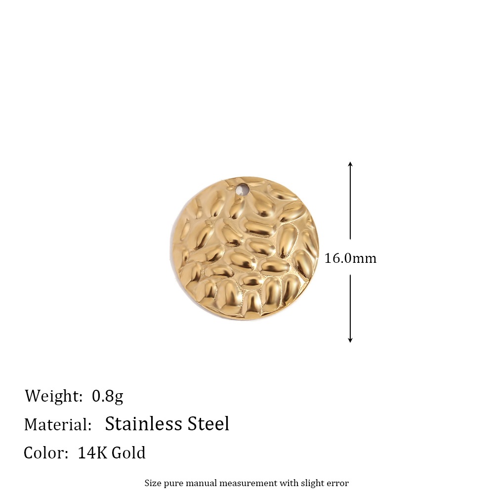 Single hole polka dot disc-gold