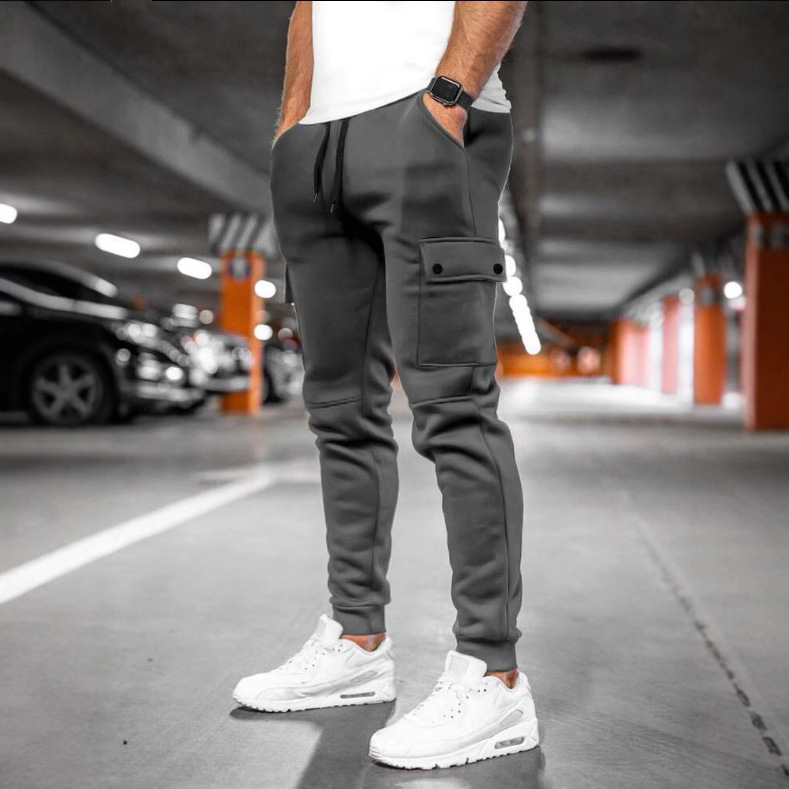 New Amazon cross-border new multi-pocket men's casual fitness pants new sports overalls men's wholesale