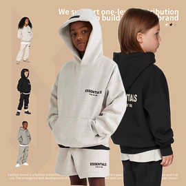 ESSENTIALS儿童秋冬加绒休闲童装男童女童新款卫衣中小童套头衫