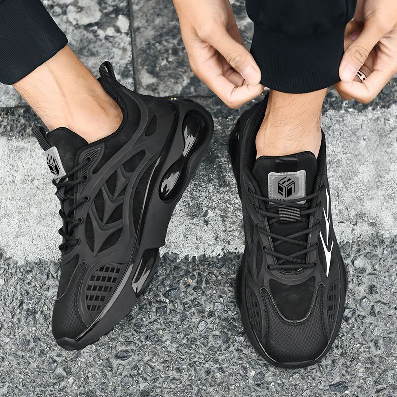 2023 primavera nuevo estilo de alto valor zapatos de moda casuales de todo fósforo hombres de moda palomitas de maíz cojín de aire zapatos deportivos elásticos para hombres