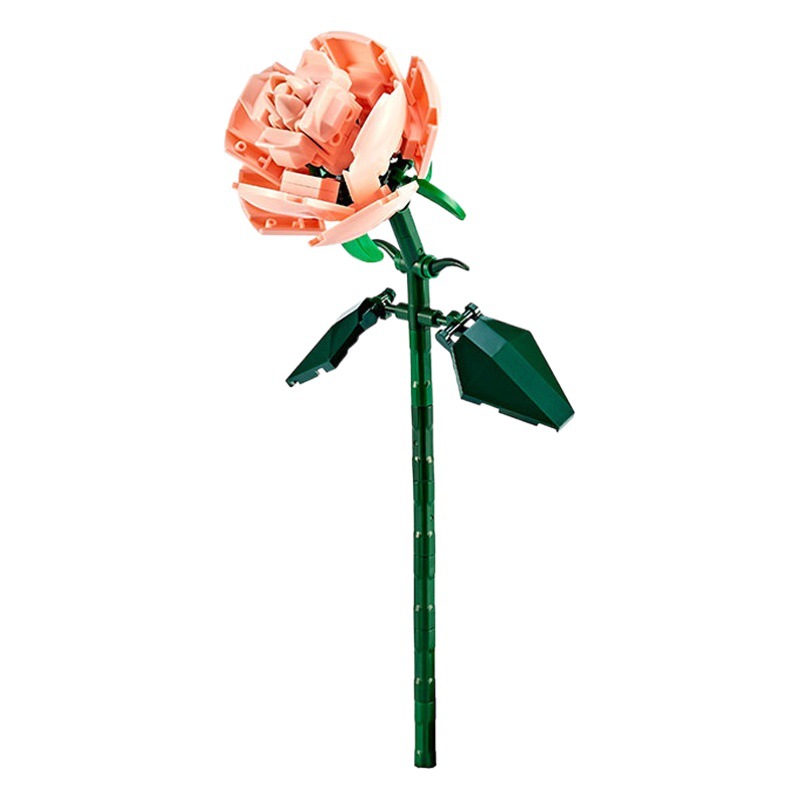 Bloques de construcción de rosas, regalo de decoración de flores perpetuas, rompecabezas, decoración de bricolaje, partículas pequeñas, inserciones hechas a mano para el día de San Valentín