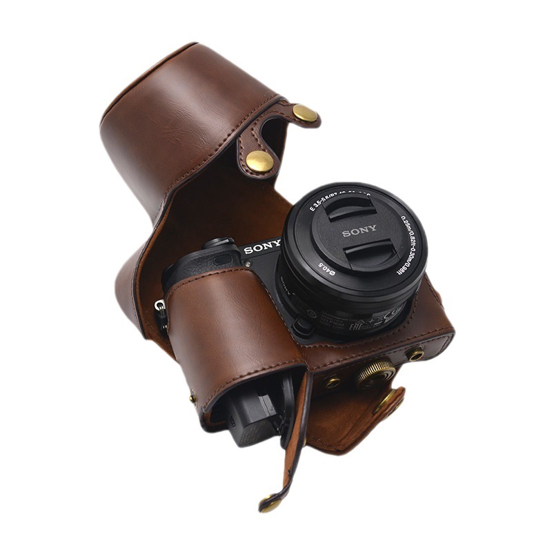 A6400 마이크로 단일 카메라 가방 ZVE10L A6300 A6000 A6100A5100 보호 가죽 케이스 빈티지
