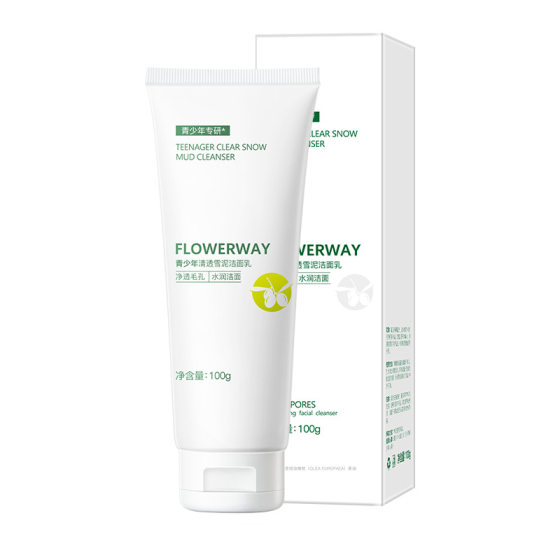 FLOWERWAY Teenager Clear Slush Cleanser Deep Cleansing Gentle Oil Control Teenager Cleanser