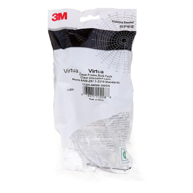 3M11228 gafas protectoras económicas anti-polvo a prueba de viento anti-impacto seguridad química gafas transparentes