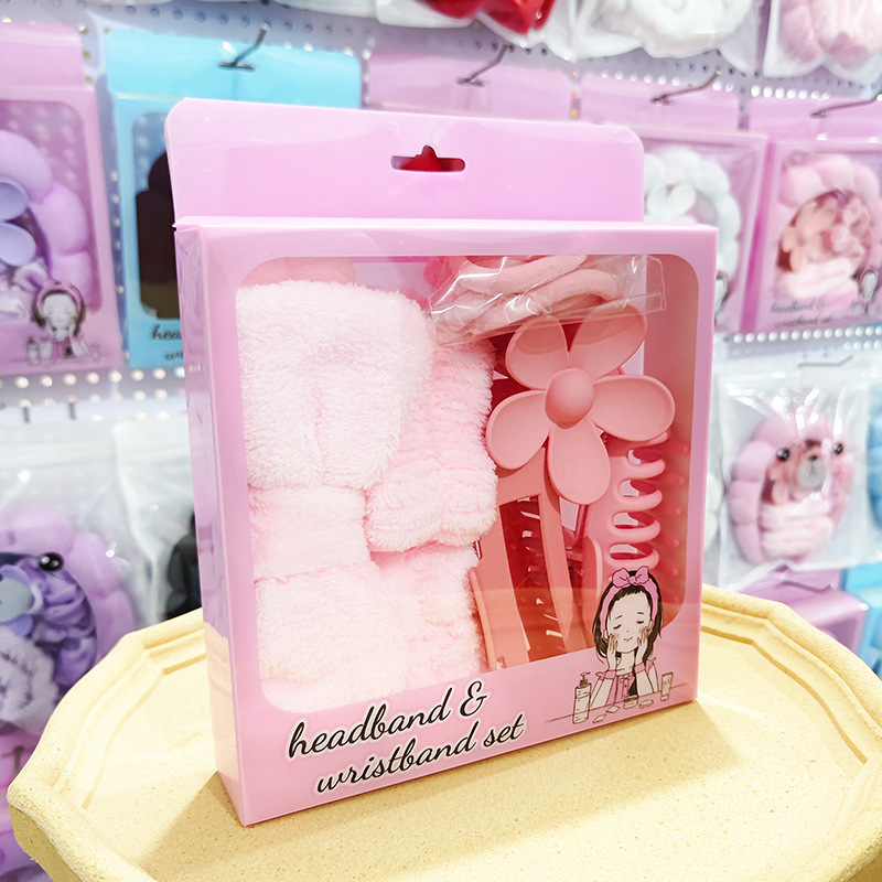 リボン洗顔ヘッドバンド 16点セット ヘアピン リストバンド ヘアフープ 洗顔・メイクセット シームレスヘアバンド ゴムバンド|undefined