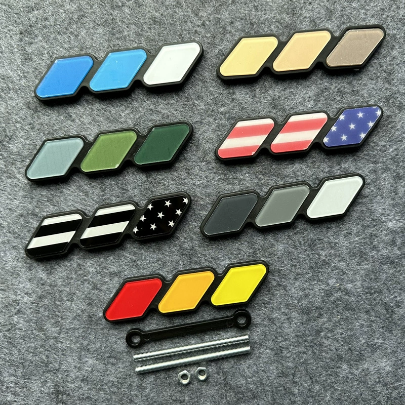 Подходит для Toyota Tacoma 4Runner Road в сетке сетки трехцветный небольшой логотип модифицированный логотип автомобиля