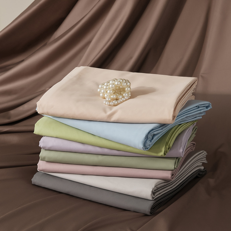 Four Seasons 60 Xinjiang Long-staple Cotton Satin Cotton Solid Color Simple Single Product Bed Sheet Pillowcase Bed Cover Cotton Quilt Cover