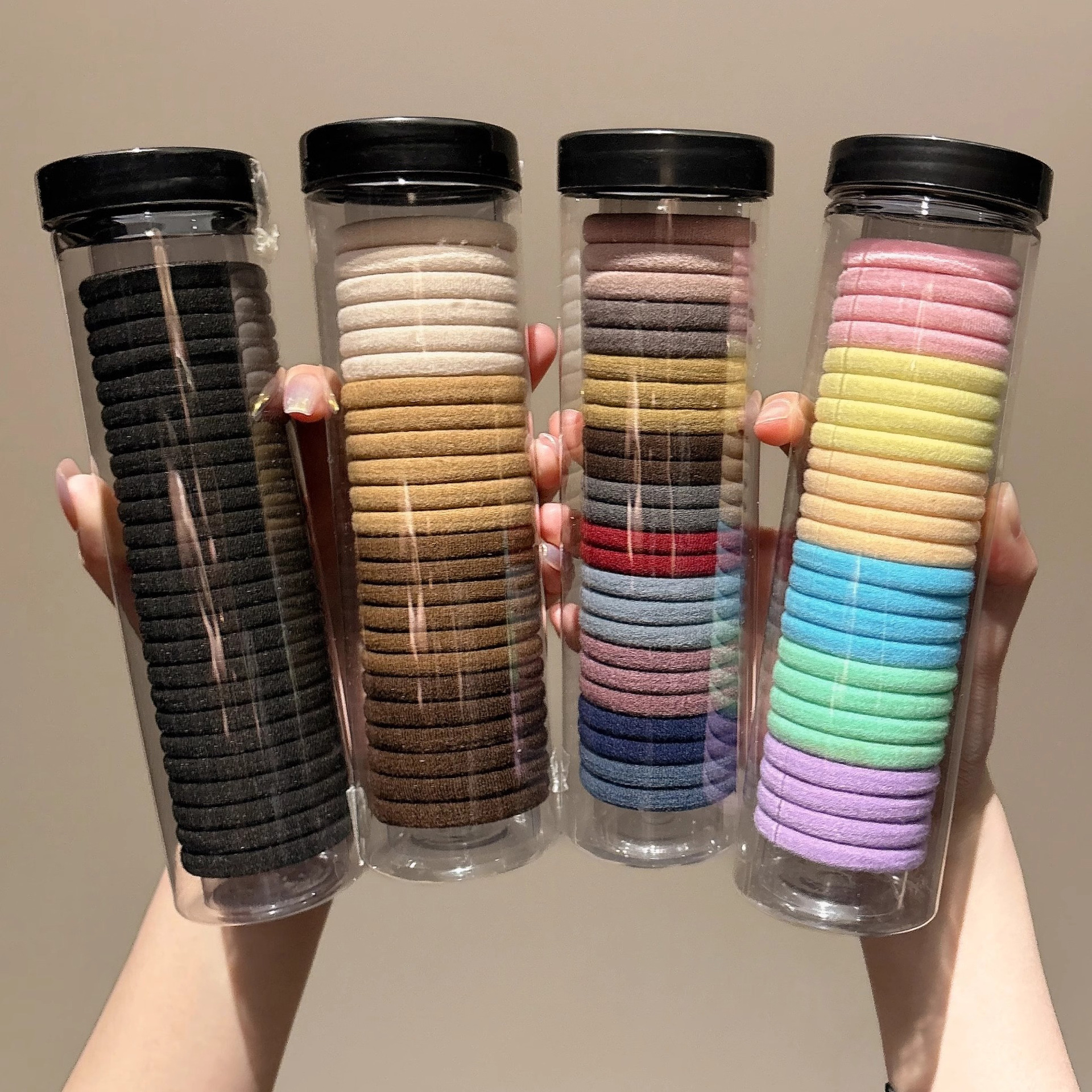 cabello de cola de caballo de alta elasticidad, cabello duradero, cabello sin costura, cabello simple, tocado de cabello