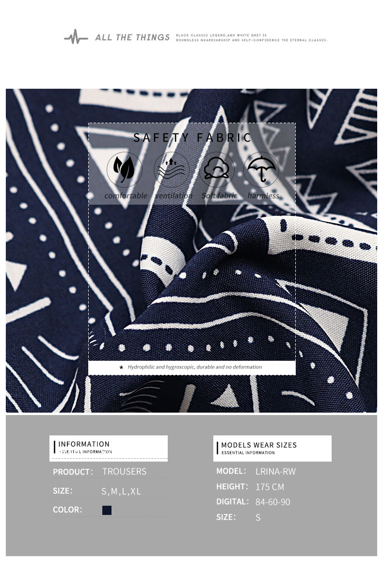 Printed Ethnic Style Pocket Pants_voghion.com