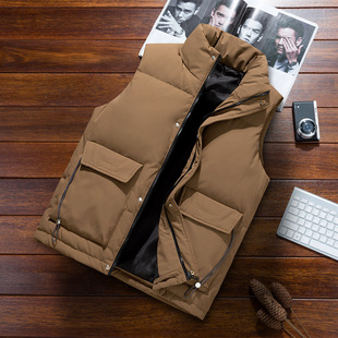 Men's down Jacket Vest for Autumn and Winter 2024, New Large Size Dad's Warm Vest, Duck down Vest Coat, Trendy