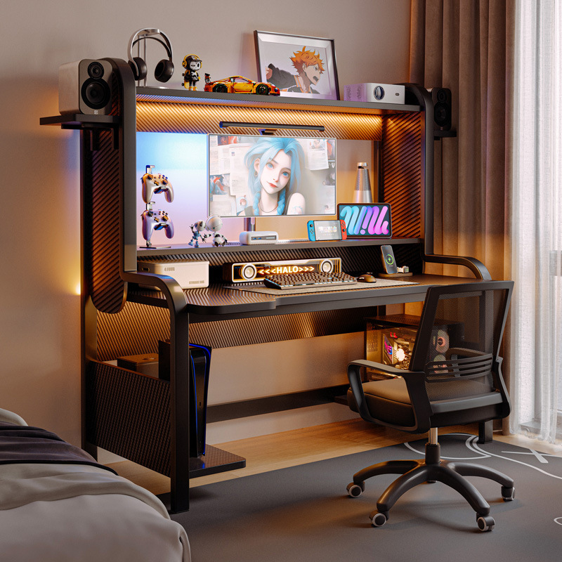 Escritorio para computadora Escritorio Escritorio para el hogar Estantería Escritorio integrado Escritorio para estudiantes Dormitorio Juego de mesa y silla para dos juegos