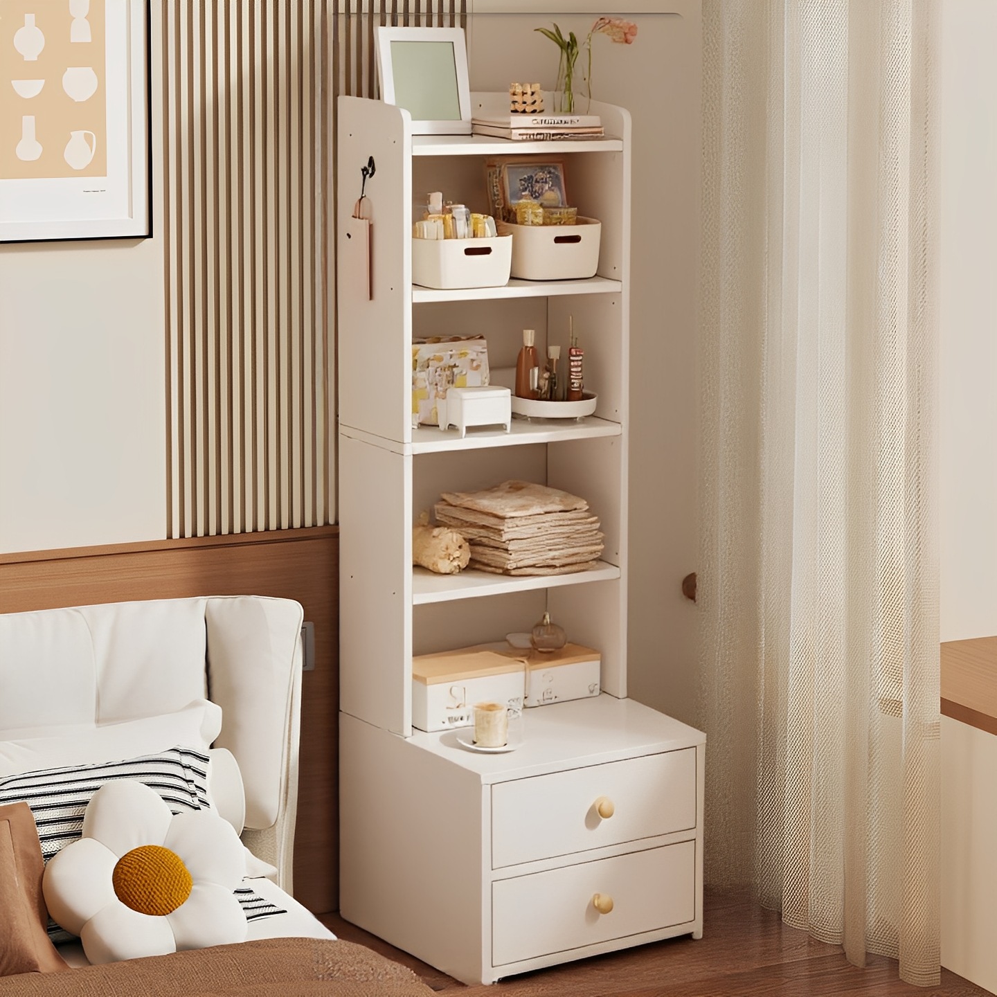 Tabernita de cabecera armario de almacenamiento doméstico armario de almacenamiento tipo pequeño estante de almacenamiento simple pequeño armario de exhibición dormitorio armario de cama