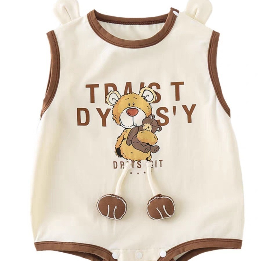 Chaleco de bebé, triangulo, ropa de verano, hombres y mujeres recién nacidos, entrepierna abierta, ropa de una pieza, ropa de salida, estilo fino de verano