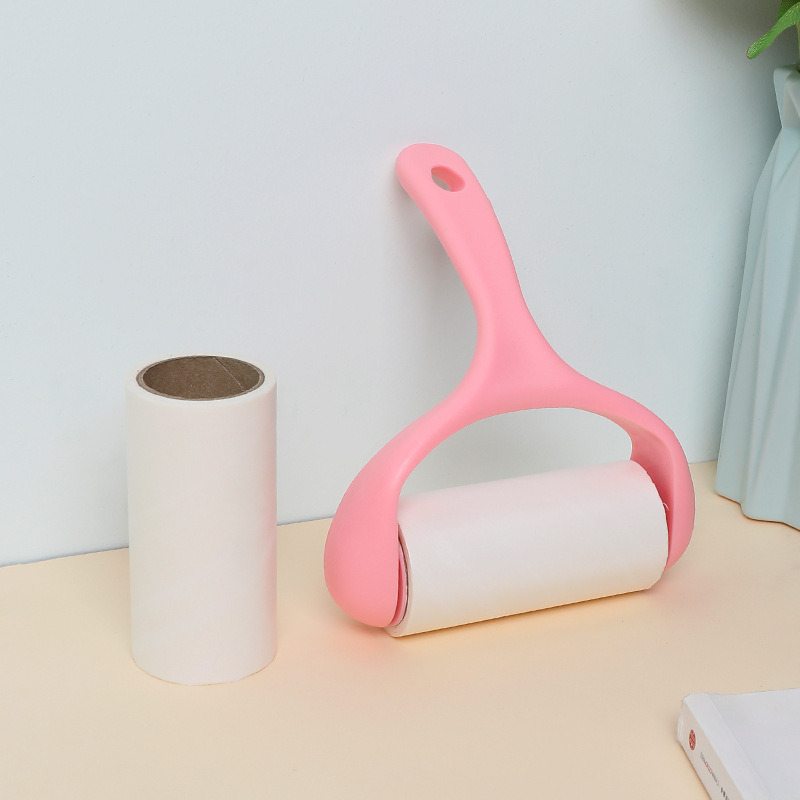 Yiwu pelo pegado máquina rollo de papel hogar papel pegajoso desgarrable rodillo pegajoso hogar oblicuo rodillo de lagrimeo cepillo rodillo pegajoso tubo 10cm