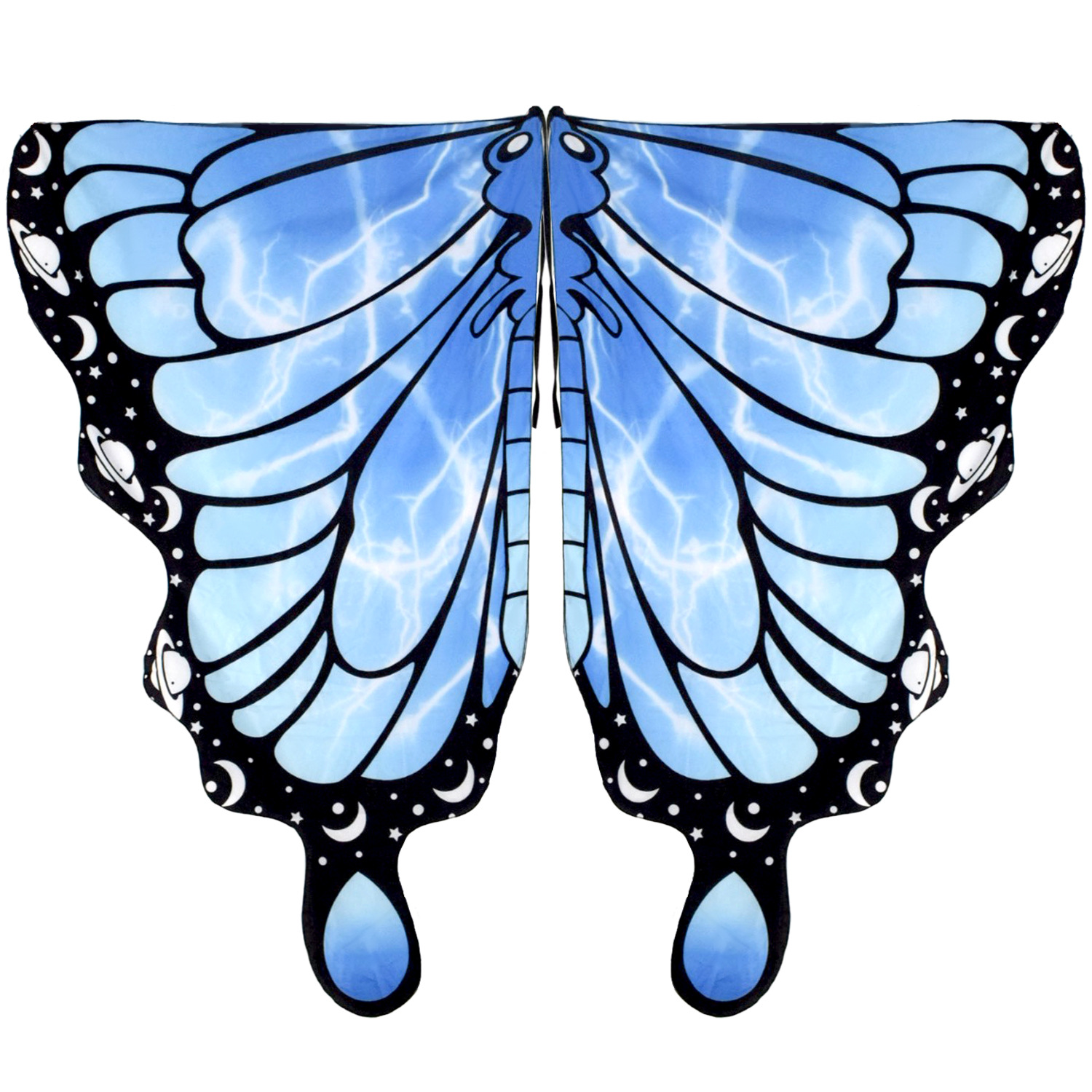 Capa de mariposa grande europea y americana para comercio transfronterizo, disfraz de Halloween, decoración para baile, actuación en escenario, color degradado