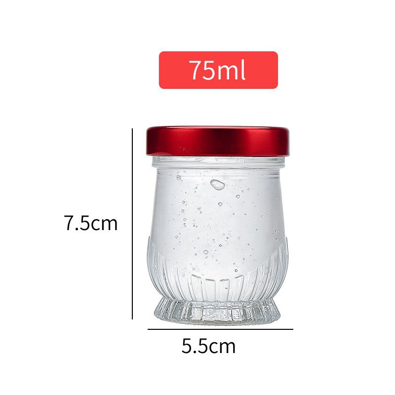 Botella de miel de vidrio transparente gruesa resistente a altas temperaturas botella de miel de vidrio de cocción botella vacía image 46