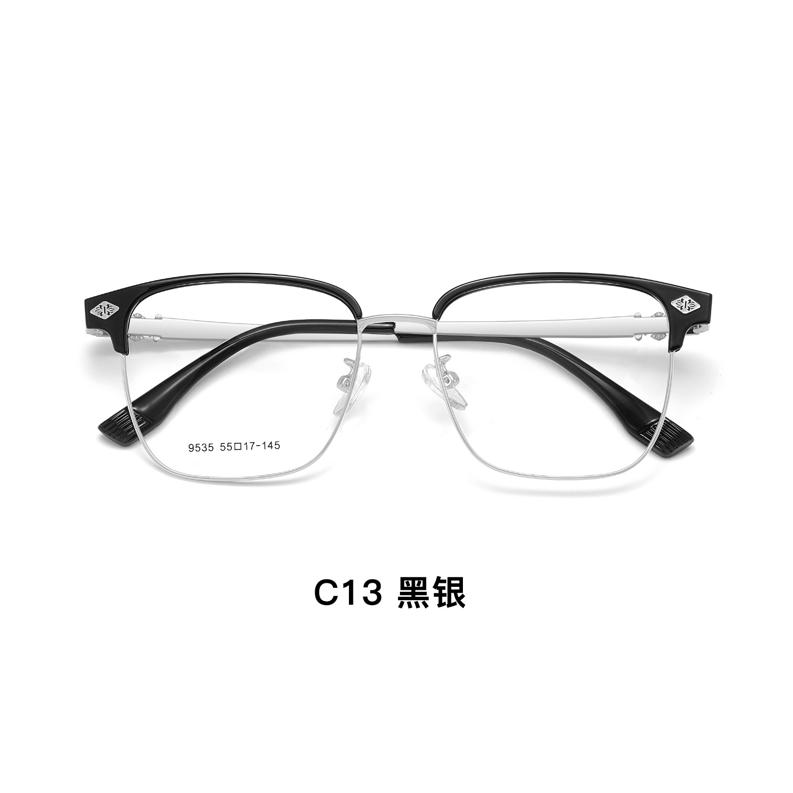 Fumado hace viejos vientos de la calle de vestir sensación de cejas de aleación retro ajustable soporte de nariz suave con espejos Danyang al por mayor