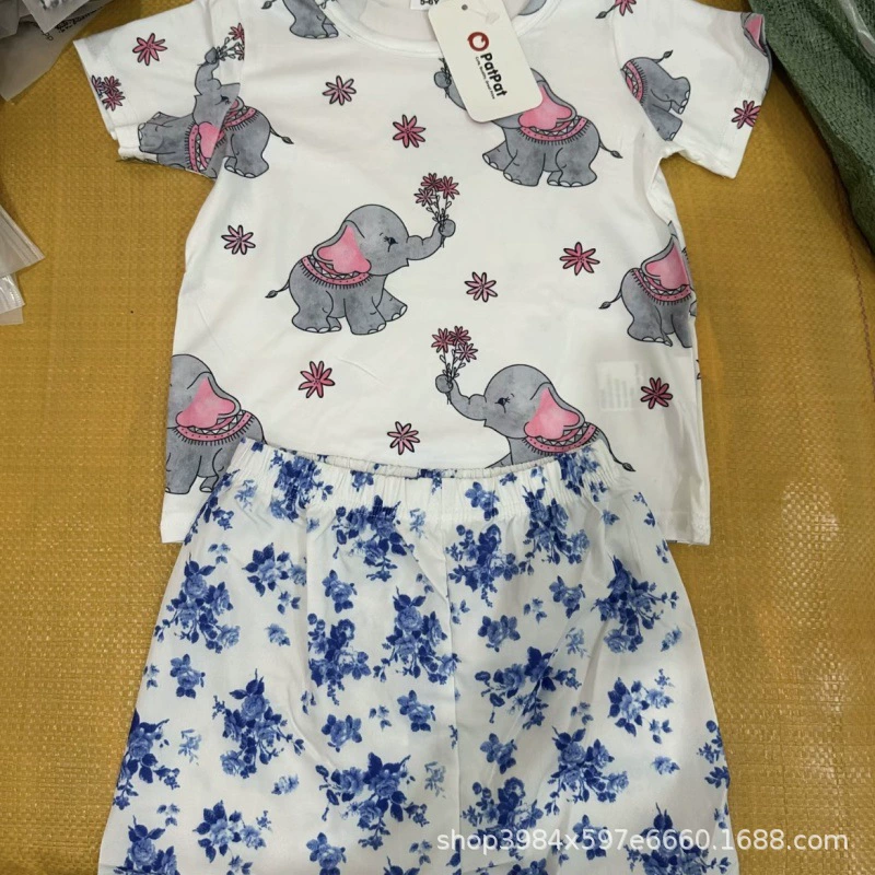 Детский модный комплект, с коротким рукавом