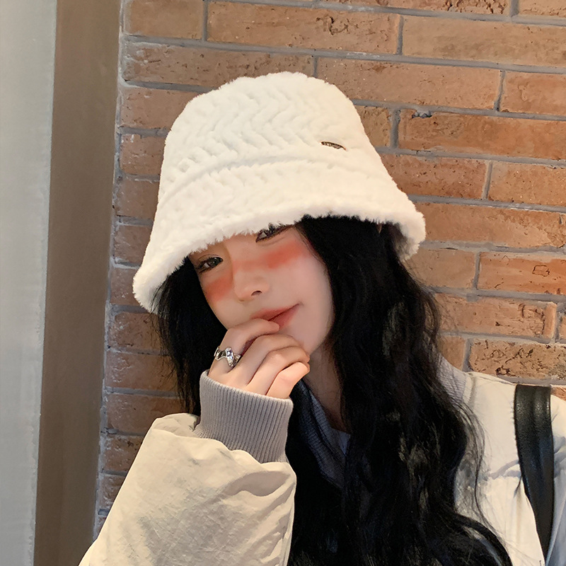 Cappello a secchiello in peluche per donna cappello invernale_voghion.com
