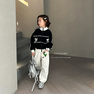 [Ready Stock] 2025 Autumn New Style Girls Fashionable Topss Children's Korean Style Casual Tops for Baby Girls Spring and Autumn
