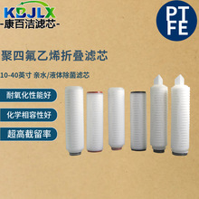 10英寸PTFE强疏水性折叠滤芯聚四氟乙烯膜发酵罐氮气过滤滤芯