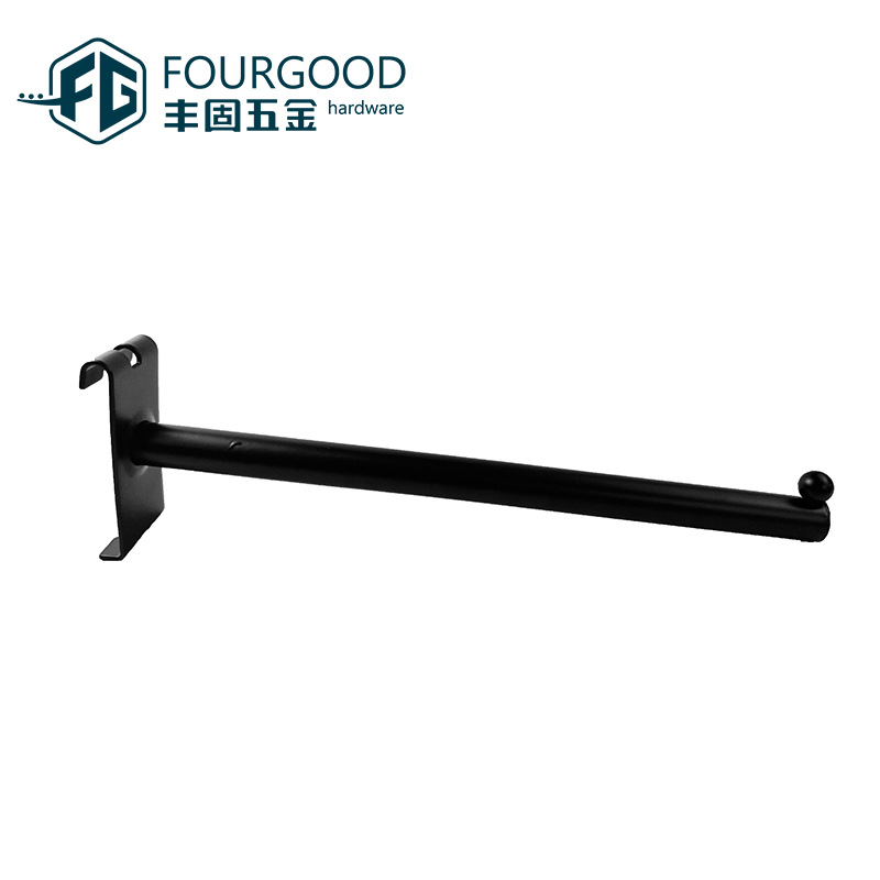 Fabricante de gancho de pared de malla de 300 mm de largo con percha de pared de malla de bola gancho de malla de hierro negro
