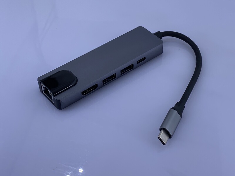 Five-in-one docking station type-c to usb hub hub PD fast charger computer expansion dock gigabit port Five-in-one docking station type-c to usb hub hub PD fast charger computer expansion dock gigabit port