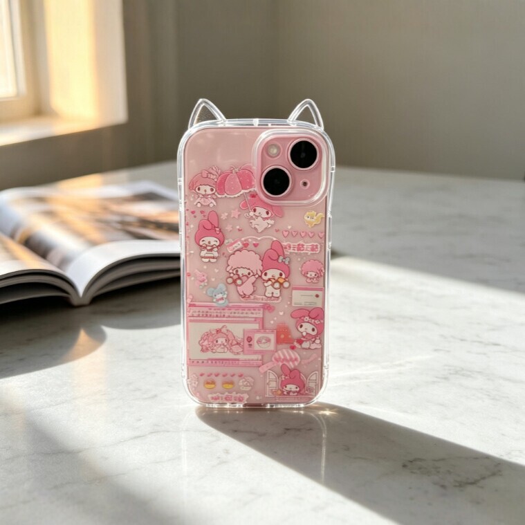 Melody cartoon case suitable for Apple 17pro/16/15/14/13 phone case 1211/xr transparent xs soft case 8p Melody cartoon case suitable for Apple 17pro/16/15/14/13 phone case 1211/xr transparent xs soft case 8p
