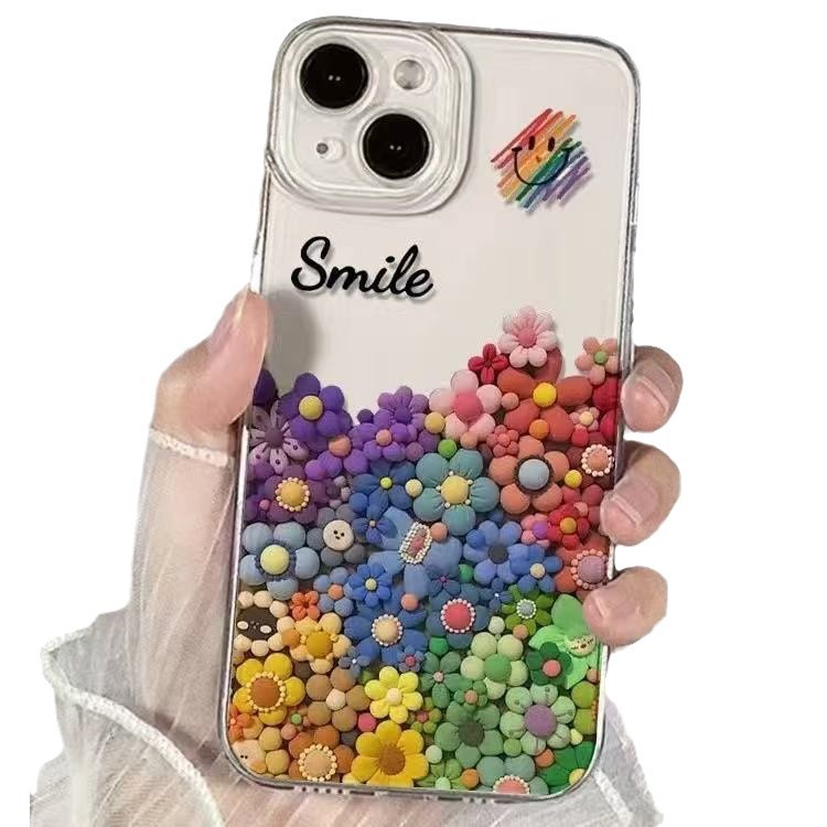 Girasol de color para iphone16promax funda para teléfono móvil 11 Apple transparente 15 anti-caída 14pro1 3/12