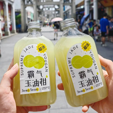 网红外卖奶茶玻璃瓶100ML透明小酒瓶咖啡瓶密封玻璃扁型饮料瓶