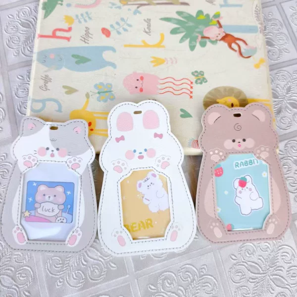 Customized Cute Animal Card Holder for Students, Campus Meal Card, Access Card, Neck Strap Protective Cover