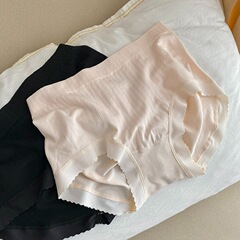 日系高彈無縫少女內褲女士中腰蕾絲邊透氣甜美襠女士內褲