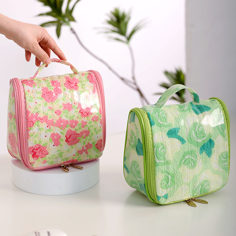 Runhui Flower Hook Bolsa de lavado Bolsa de cosméticos de viaje Bolsa de almacenamiento de cosméticos Bolsa de cosméticos