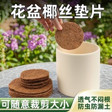 花盆底孔垫网椰丝盆景园艺种花工具沥水垫片花盆底部垫高透气垫片