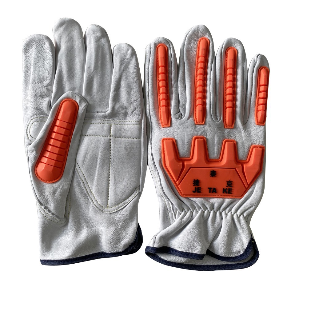 加厚机械师功能皮手套内里舒适工作手套耐磨防护手套黄色手套批发