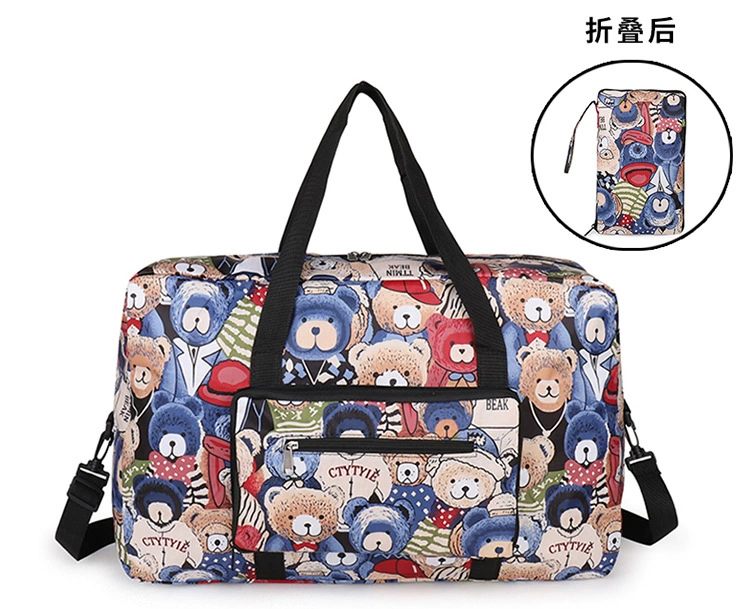 Foldable handheld travel bag, purse, capacious luggage sports bag, storage bag, suitcase, equipment bag