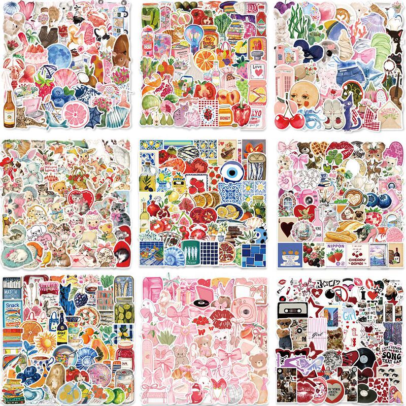 [Collection] 50 Pieces of Cross-Border Aesthetic Graffiti Stickers Collection for Decoration, DIY Journals, Phone Case Stickers Wholesale