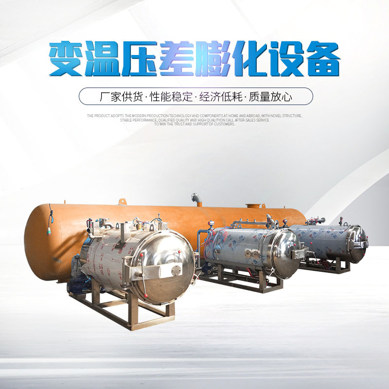 变温压差膨化设备独制 水果蔬菜果干真空膨化机械压差膨化设备