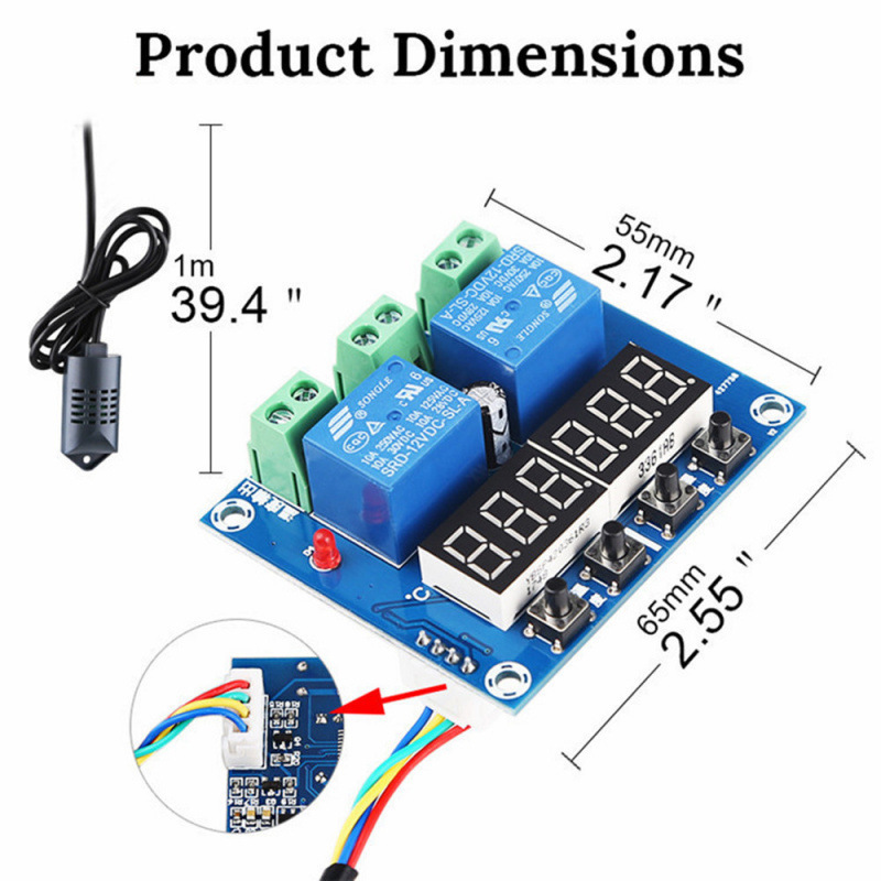 Xh-M452 Temperature and Humidity Control Module Digital Display High Precision Dual Output Automatic Constant Temperature and Humidity Control Board