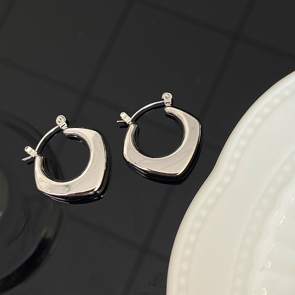 Daily Occasion 304 Stainless Steel, 316 Stainless Steel Material 1 Pair Simple Style Round Plating 304 Stainless Steel 18K Gold Plating In The Furnace Hoop Earrings