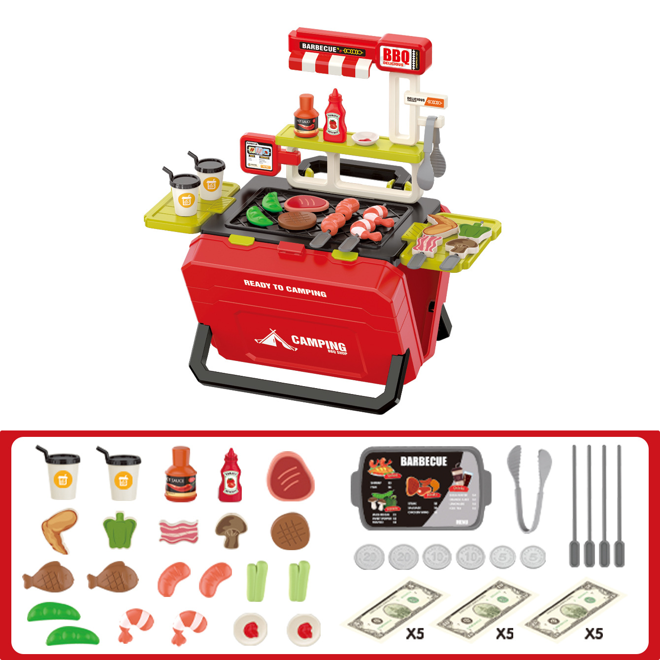 Combinación de barbacoa (caja roja / inglesa)