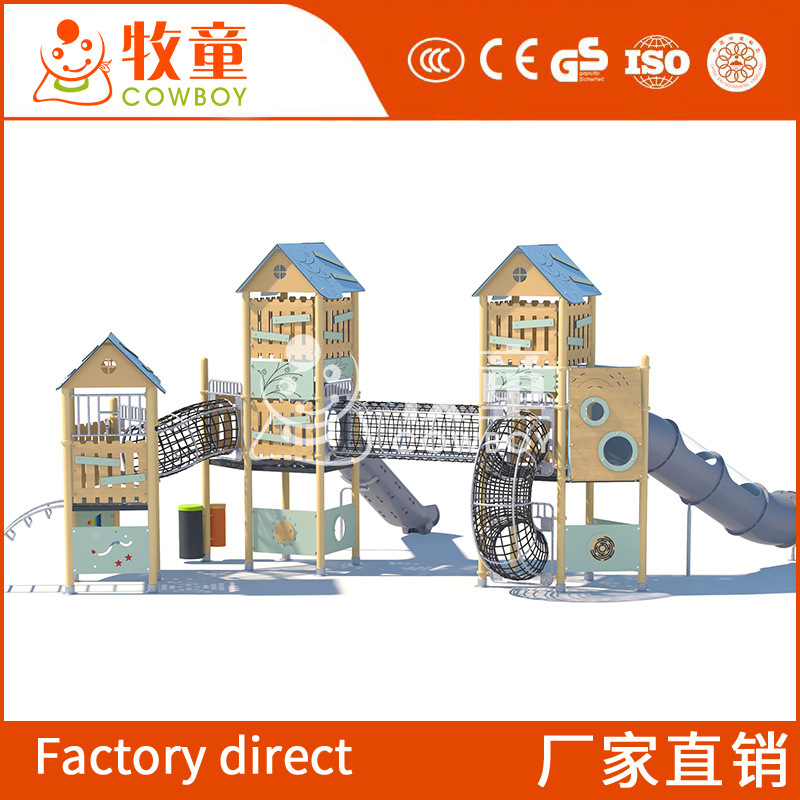 Diapositiva grande de los niños al aire libre anti-Bette equipo de diapositivas diapositiva de plástico fabricante de equipos de la diversión de la casa del árbol