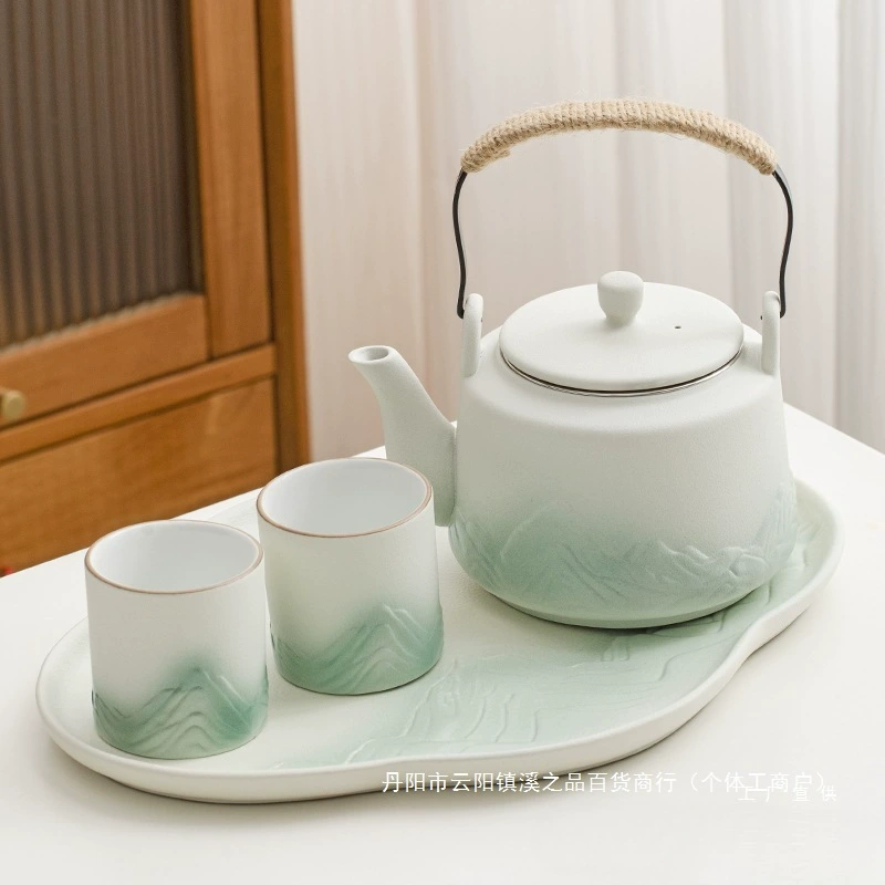  盛邦荣 Ceramic teapot, tea cup, modern and minimalistic tea set, Chinese style, new collection