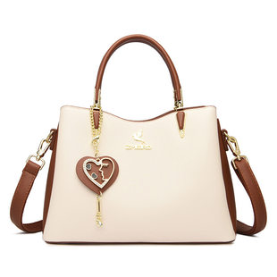 (Cross-border trading), capacious fashionable one-shoulder bag, genuine leather, city style, western style, (Physicals)