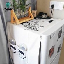 燚jINS可爱卡通微波炉烤箱日式防尘盖布洗衣机冰箱盖巾厨房家居装