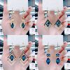 Crystal, fashionable demi-season earrings, 2024 years, cat's eye, internet celebrity, bright catchy style